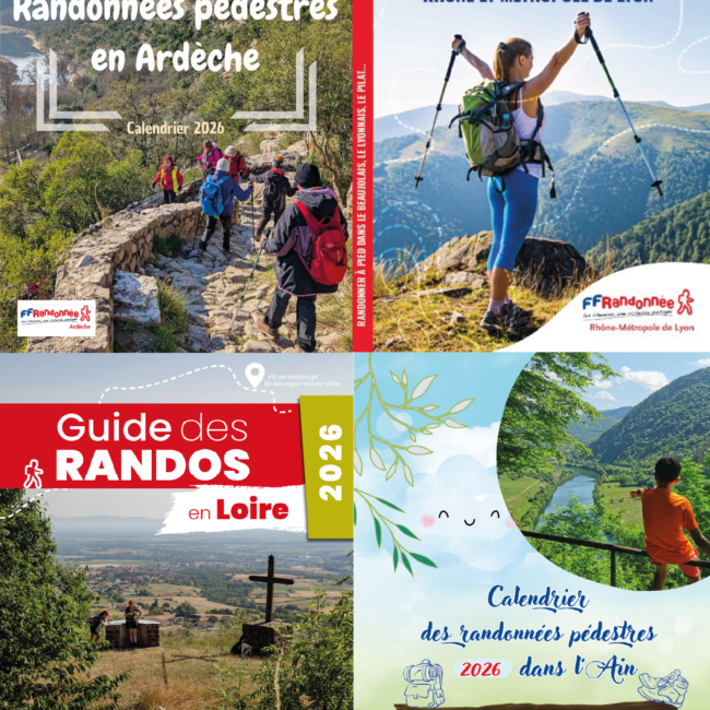 Calendriers des randonnées 2026 en Auvergne-Rhône-Alpes