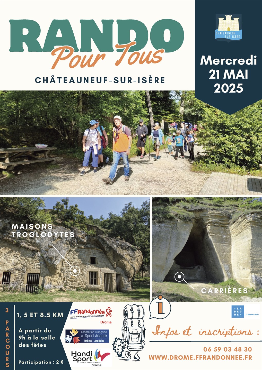 Rando pour tous à Chateauneuf-sur-Isère le 21 mai