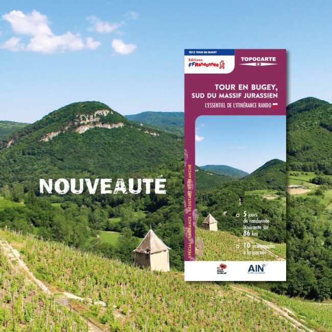 Nouveauté : La Topocarte Tour en Bugey, Sud du massif Jurassien