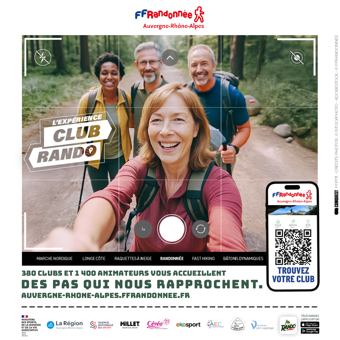 Rejoignez un club de randonnée en Auvergne-Rhône-Alpes