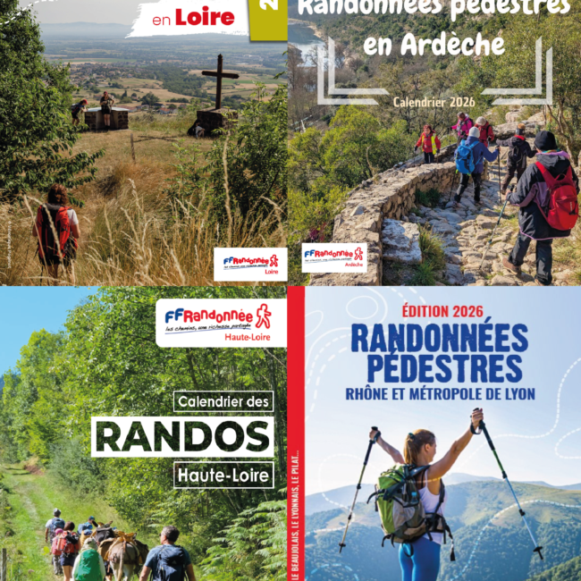 Calendriers des randonnées 2026 en Auvergne-Rhône-Alpes
