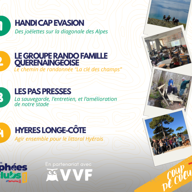 Trophées des Clubs FFRandonnée : votez pour le Coup de Cœur du Public 2026 !