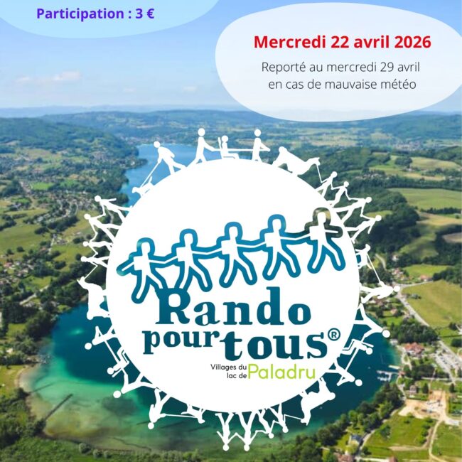 Rando pour Tous à Paladru en Isère le 22 avril 2026