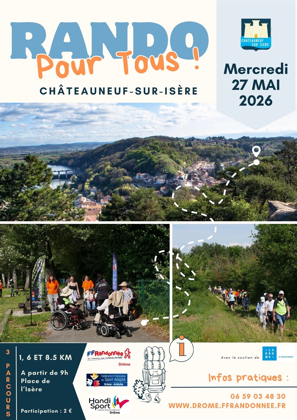 Rando pour tous à Chateauneuf-sur-Isère le 27 mai