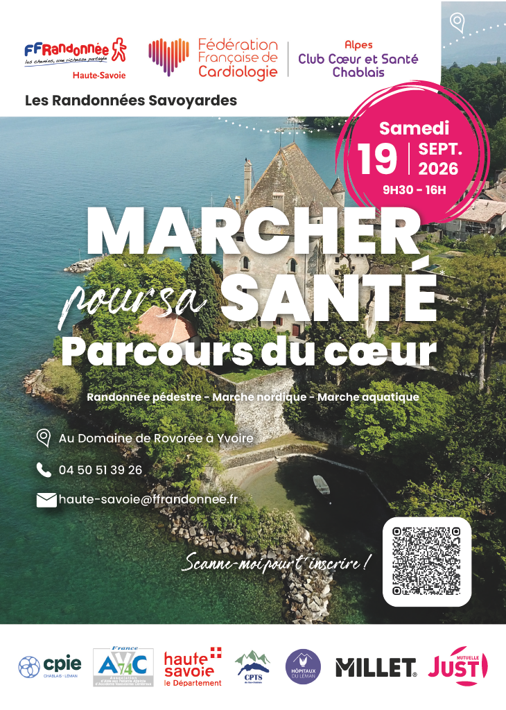 Marcher pour sa santé 5ème édition – 19 septembre 2026 - FFRandonnée Haute-Savoie