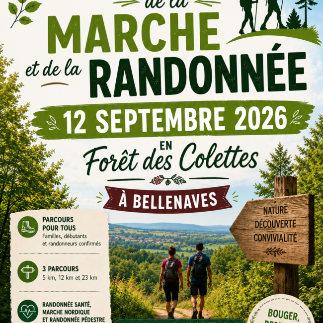 Journée de la marche et de la randonnée à Bellenaves le 12 septembre